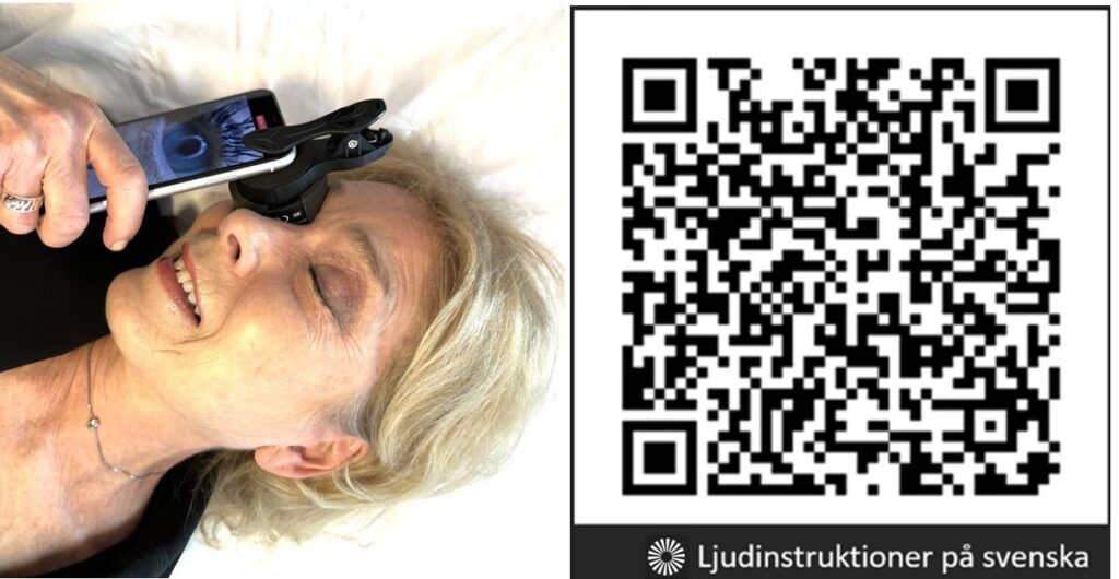 Nystagmocatcher med ljudinstruktioner på svenska